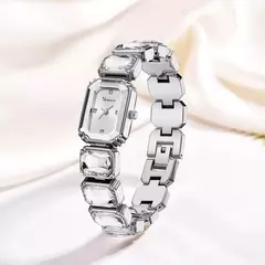 2025 novos relógios femininos de luxo diamante quadrado movimento quartzo - loja online