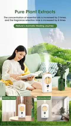 Difusor de mesa portátil, máquina de aromaterapia, purificador de ar inteligen na internet