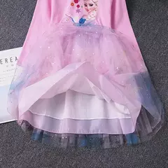 Imagem do 2025 novo disney elsa vestido de princesa dos desenhos animados meninas vestido