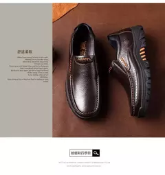 Sapatos para homens mocassins de couro chef sapatos de trabalho conforto penetra - loja online