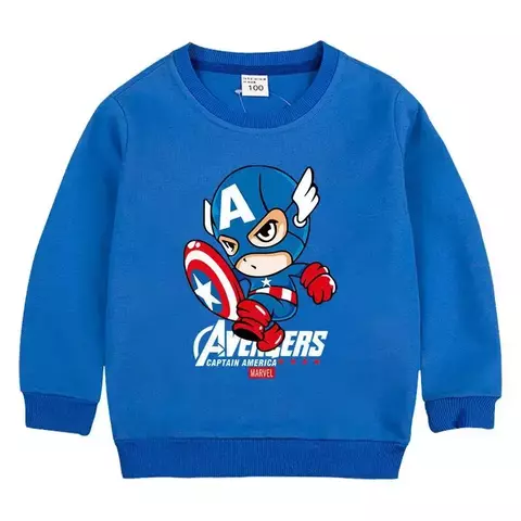 Outono criança menino roupas crianças meninas capitão américa moletom impres - comprar online