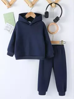 Crianças moda 2 pçs pulôver com capuz + calças ternos 1-8 anos meninos menin - Show Drop