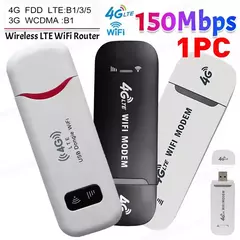 Dongle usb sem fio 4g lte, banda larga móvel, 150mbps, modem stick, cartão sim - comprar online