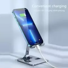 Suporte universal de liga de alumínio para tablet, flexível, para ipad, ajustável, dobrável, preguiçoso, desktop, ao vivo, suporte para celular - loja online