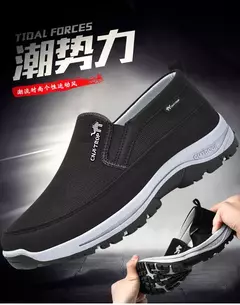 Imagem do Sapatos casuais masculinos de marca mocassins de malha respirável para homem an