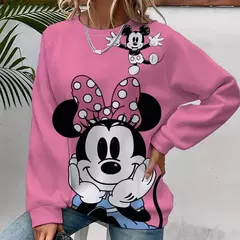 Disney feminino moletons e moletons mickey mouse outono primavera moletom outono - comprar online