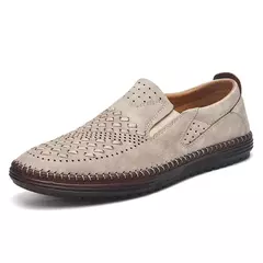 Botas de couro artesanais para homens, sapatos de grife casual, macio, andando, - loja online