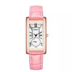 2025 nova moda relógio de cinto fino feminino retângulo quartzo casual numerais roma - comprar online