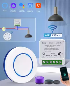Disjuntor wi-fi tuya smart home app telefone controle de voz interruptor remoto - comprar online