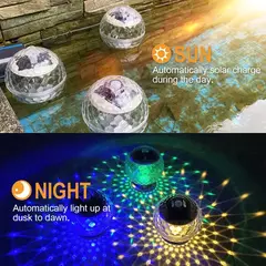 Luzes flutuantes solares para piscina, à prova d&#39;água, led, energia solar, na internet