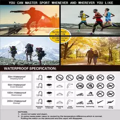 YIKAZE Relógio Esportivo Masculino Multifuncional LED Relógio Digital Grande M - comprar online