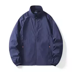 Casaco fino masculino com bolso, protetor solar, jaqueta casual de caminhada, go