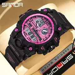Imagem do SANDA-G Style Relógio Digital para Mulheres, Relógio Desportivo Infantil, Relógio Eletrônico Impermeável, Cronógrafo, Calendário, Senhora, Quartzo, Meninos, Meninas