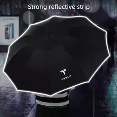 Imagem do Guarda-chuva UV totalmente automático com lanterna LED, faixa reflexiva, guarda