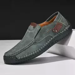 Sapatos masculinos casuais confortáveis deslizamento em mocassins de couro apar na internet
