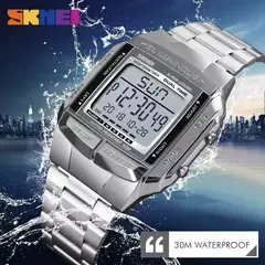 Skmei grande mostrador de vidro espelho relógio moda ao ar livre relogio mascul - Show Drop