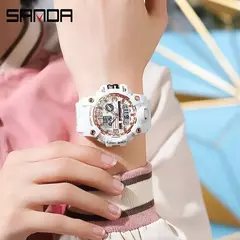 Imagem do SANDA-G Style Relógio Digital para Mulheres, Relógio Desportivo Infantil, Relógio Eletrônico Impermeável, Cronógrafo, Calendário, Senhora, Quartzo, Meninos, Meninas