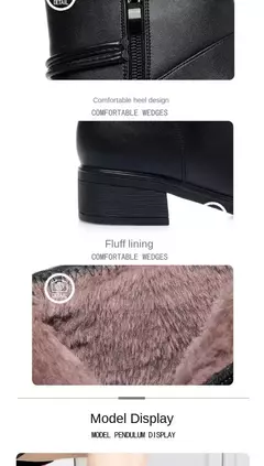 Botas de inverno femininas à prova à prova d&#39;água água couro quente mãe - loja online