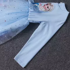 2025 novo disney elsa vestido de princesa dos desenhos animados meninas vestido - Show Drop