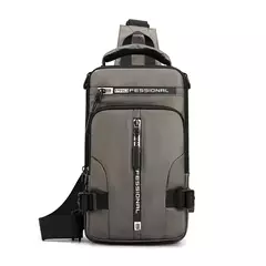 Homens de náilon mochila peito pacote ombro com porta carregamento usb viagem m - Show Drop