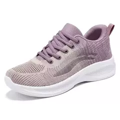 Sapatos casuais com renda para mulheres, leve, sola grossa, exercícios, esporte - comprar online