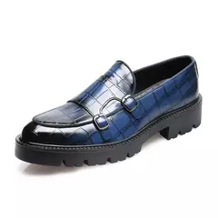 Moda masculina sapatos casuais de couro masculino clássico estilo britânico mo - loja online