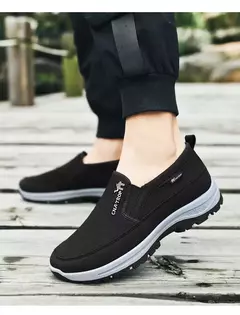 Imagem do Sapatos casuais masculinos de marca mocassins de malha respirável para homem an
