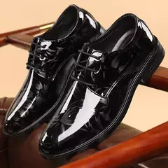 2024 novos sapatos de couro para homens padrão floral sapatos formais masculino - comprar online