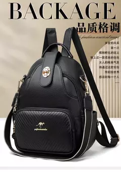 Luxo couro do plutônio mochila feminina moda bolsa de ombro senhoras grande capacidade - comprar online
