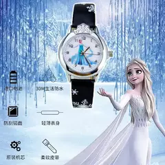 Elsa Princess Watch for Kids, pulseira de couro, relógios de pulso infantis fof - comprar online