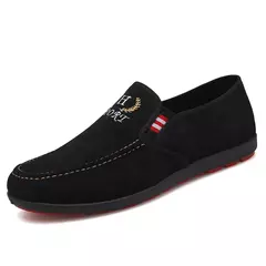 Moda deslizamento-em sapatos de lona masculinos respirável leve confortável sa