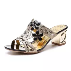 2021 nova quente glitter malha malha feminina verão moda ao ar livre peep toe c