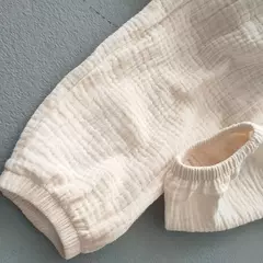 Imagem do Verão meninos meninas calças de linho algodão casual bebê crianças soltas h