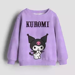 Bonito Kuromi e Melody Cartoon Anime Periféricos moletons Meninos e Meninas Suéter Pulôver de Pescoço Redondo na Primavera e no Outono - comprar online