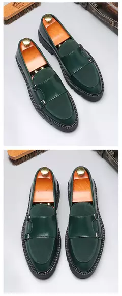 Moda masculina sapatos casuais de couro masculino clássico estilo britânico mo na internet