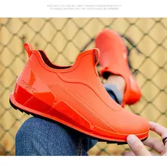 Botas de cano curto masculino, botas de chuva monocromáticas, sapatos de pesca - Show Drop