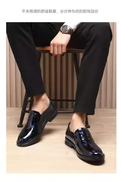 Imagem do 2024 novos sapatos de couro para homens padrão floral sapatos formais masculino