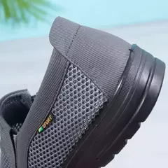 Mocassins respiráveis masculinos de verão, sapatos casuais macios e leves para