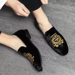 Mocassins de luxo masculinos mocassins pretos, sapatos para dirigir, conversas c