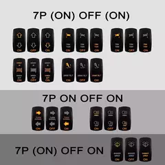 Barra de luz LED para carro e barco Carling, Amber Rocker Switch, momentâneo, t - loja online