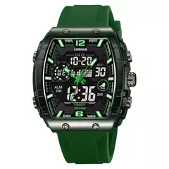Loqnce 98003 masculino montre homme hora esporte relógios digital duplo tempo c