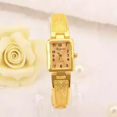 Imagem do Pulseira feminina relógio corrente de metal estilo romano real acessórios quadro