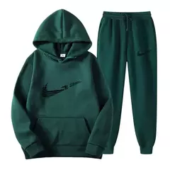 Imagem do Conjuntos de moletom com capuz de inverno masculino moda velo vermelho hoodies p