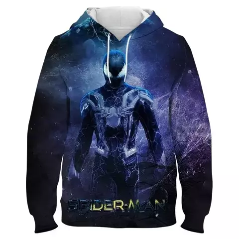 Miniso homem aranha hoodies dos desenhos animados impressão 3d das mulheres dos - comprar online
