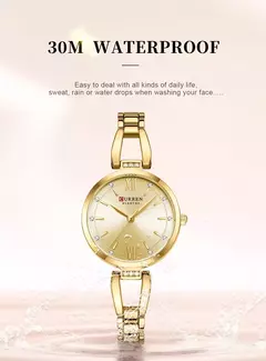 Curren relógio de luxo para mulher alta qualidade diamante com requinte para senhoras relógio luxuoso - comprar online