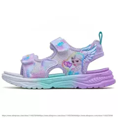Disney crianças sapatos de verão nova elsa meninas malha praia especial moda i