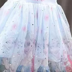 Disney 2025 novas meninas vestido mangas voadoras crianças roupas de festa na internet
