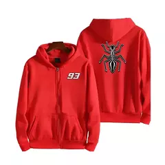 Moletom com capuz de motocicleta marquez streetwear esporte zíper moletom super - loja online