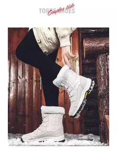 Botas femininas de inverno plataforma botas de neve à prova dwaterproof água p - loja online