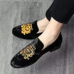 Mocassins de luxo masculinos mocassins pretos, sapatos para dirigir, conversas c